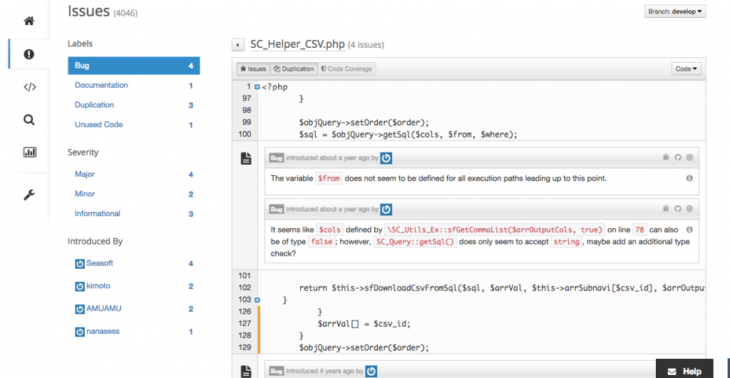 Issues_in_SC_Helper_CSV_php__develop__-_Issues_in_develop_-_nobuhiko_EC-CUBE_-_Scrutinizer